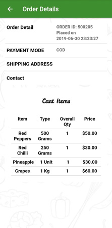 online Grocery app