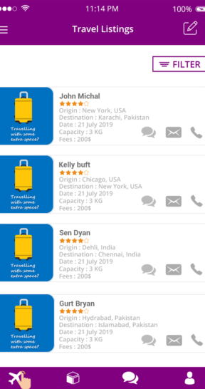 Travel Space Sharing App